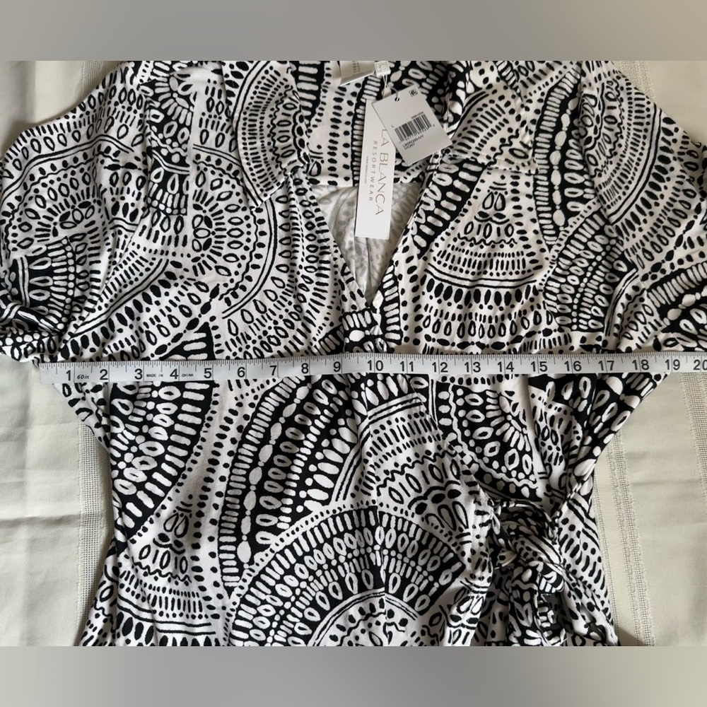 La Blanca Black and White Printed Mini Dress - Picture 8 of 14